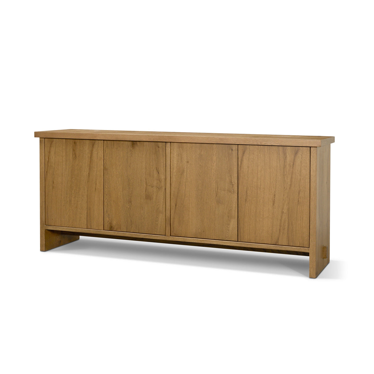 Alcott Brown Wood 4 Door Closed Sideboard by Mercana at Eve Furniture