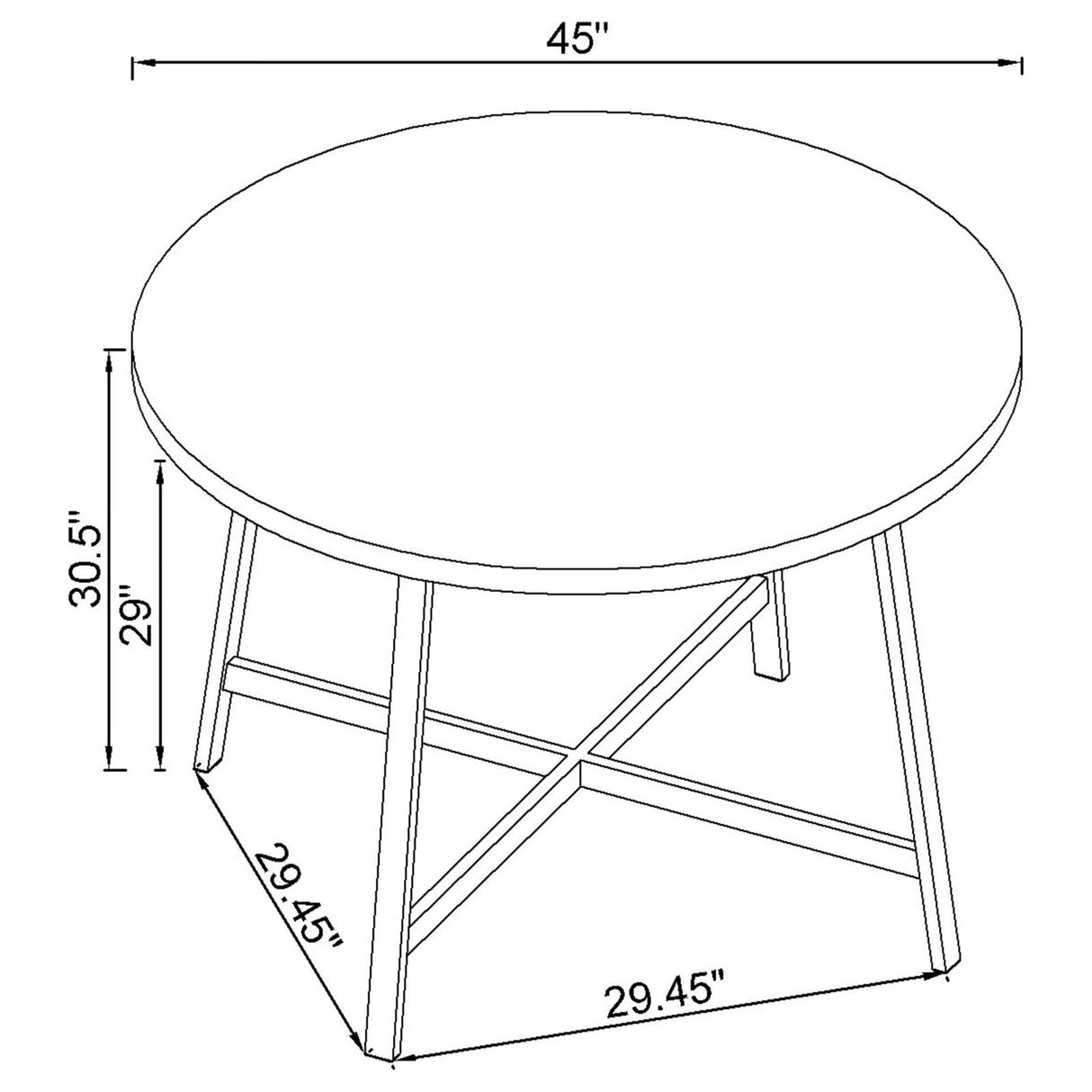 Alcott Round Faux Carrara Marble Top Dining Table Chrome