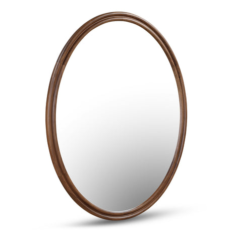 Alcott Walnut Oval Mirror by MOES at Eve Furniture