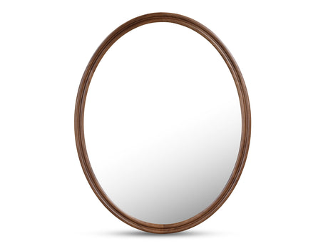 Alcott Walnut Oval Mirror by MOES at Eve Furniture