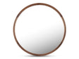 Alcott Walnut Small Round Mirror by MOES at Eve Furniture