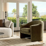 Alda Chair, Green by Dovetail at Eve Furniture