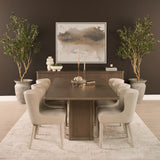 Alden Medium Brown Wood 4-Door Closed Sideboard by Mercana at Eve Furniture