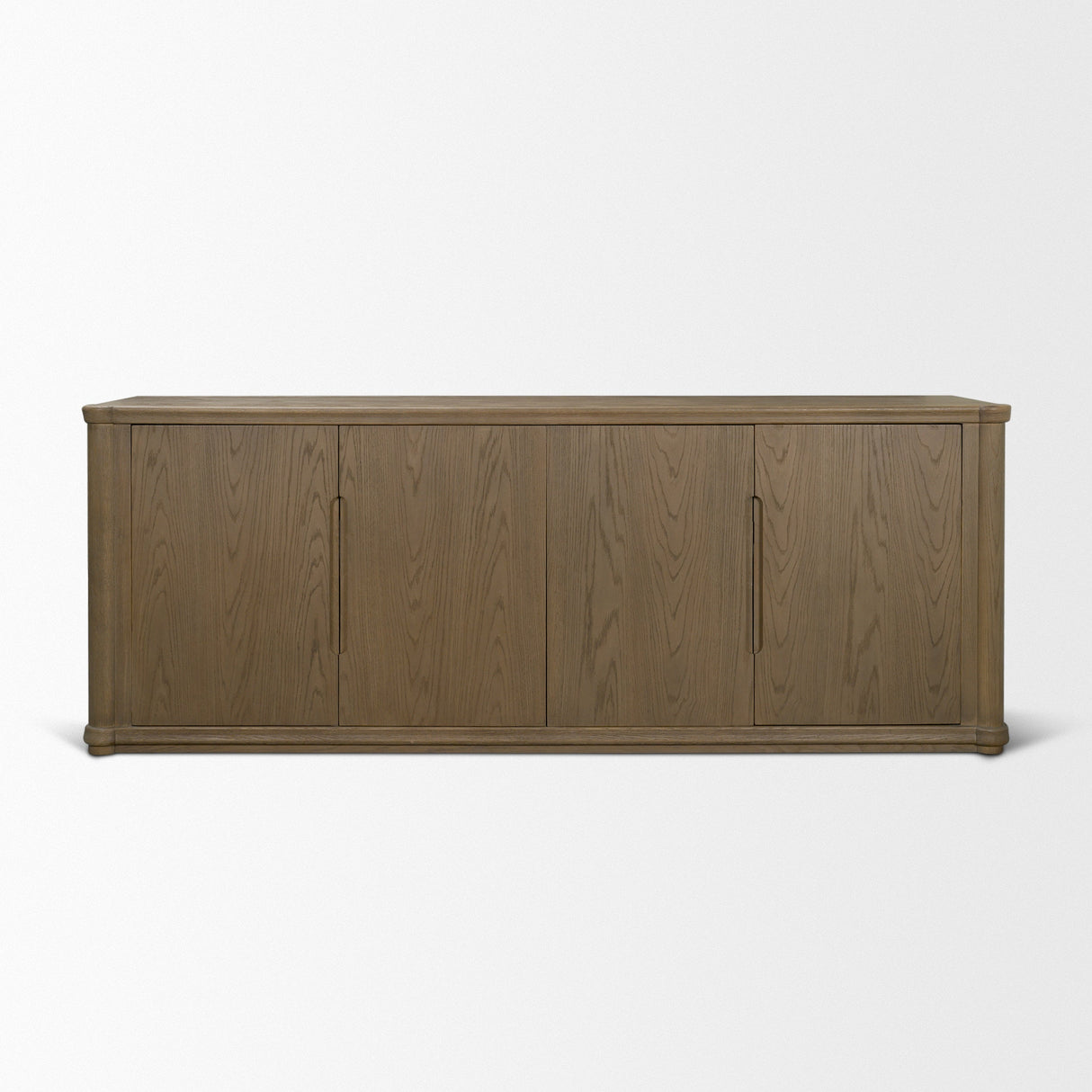 Alden Medium Brown Wood 4-Door Closed Sideboard by Mercana at Eve Furniture