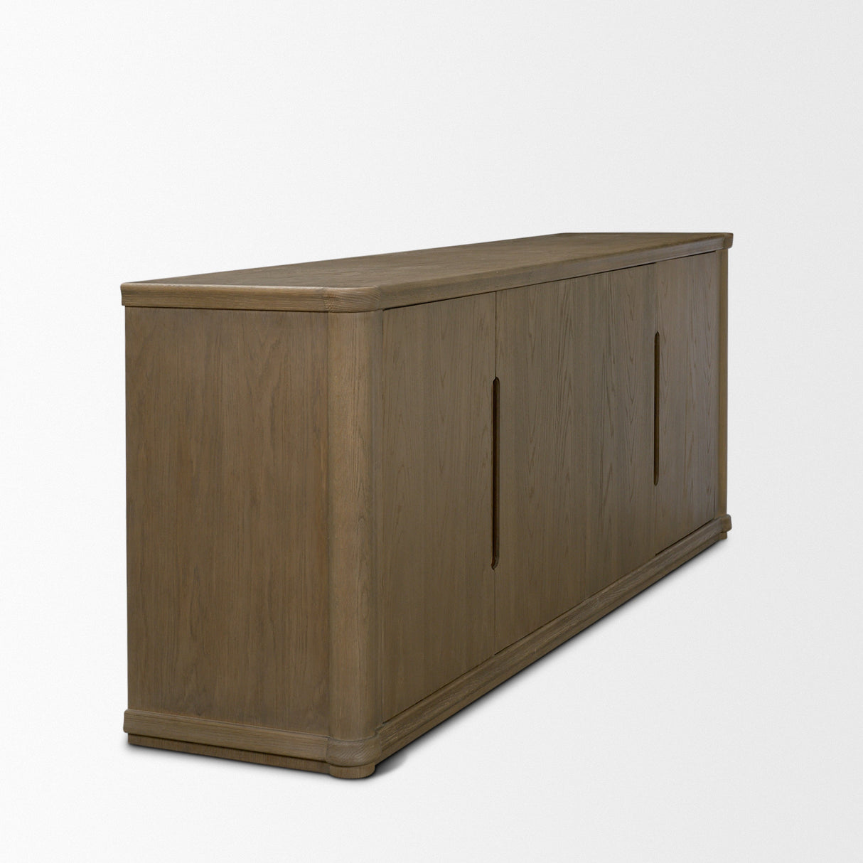 Alden Medium Brown Wood 4-Door Closed Sideboard by Mercana at Eve Furniture