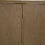 Alden Medium Brown Wood 4-Door Closed Sideboard by Mercana at Eve Furniture