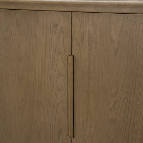 Alden Medium Brown Wood 4-Door Closed Sideboard by Mercana at Eve Furniture