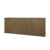 Alden Medium Brown Wood 4-Door Closed Sideboard by Mercana at Eve Furniture