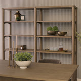 Alden Medium Brown Wood Open Shelving Unit by Mercana at Eve Furniture