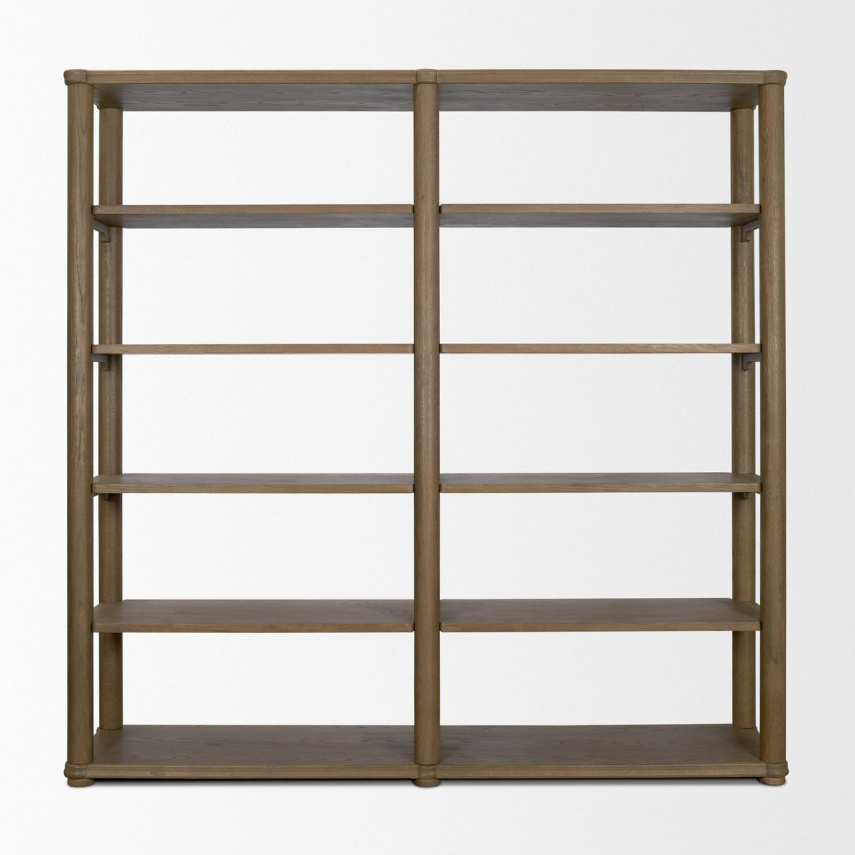Alden Medium Brown Wood Open Shelving Unit by Mercana at Eve Furniture