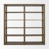 Alden Medium Brown Wood Open Shelving Unit by Mercana at Eve Furniture