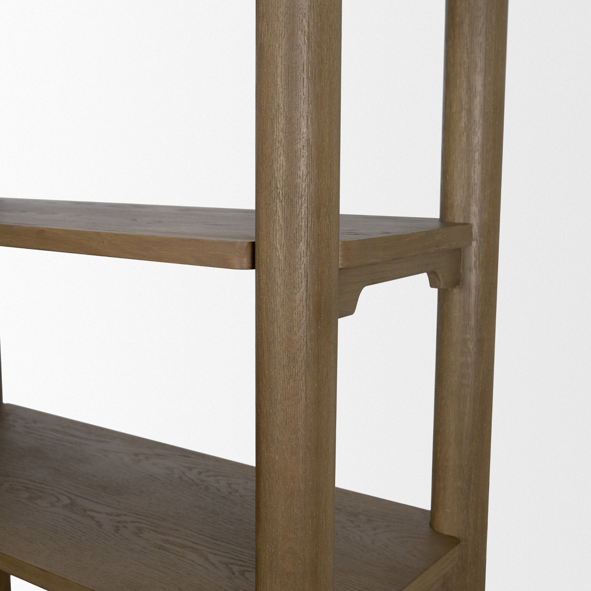 Alden Medium Brown Wood Open Shelving Unit by Mercana at Eve Furniture