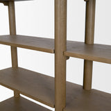 Alden Medium Brown Wood Open Shelving Unit by Mercana at Eve Furniture