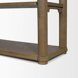 Alden Medium Brown Wood Open Shelving Unit by Mercana at Eve Furniture
