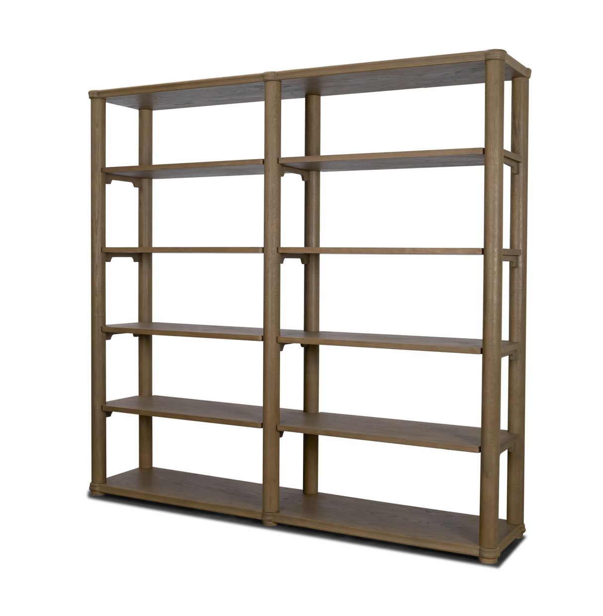 Alden Medium Brown Wood Open Shelving Unit by Mercana at Eve Furniture