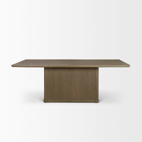 Alden Rectangular Medium Brown Wood Dining Table by Mercana at Eve Furniture