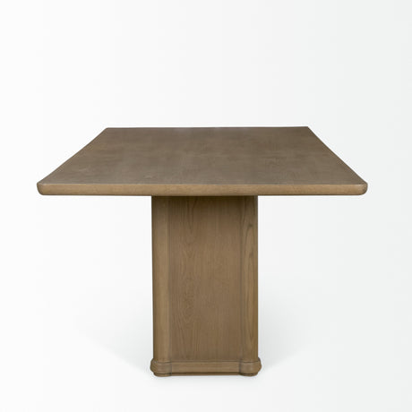Alden Rectangular Medium Brown Wood Dining Table by Mercana at Eve Furniture