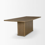 Alden 84" Rectangular Medium Brown Wood Dining Table by Mercana at Eve Furniture