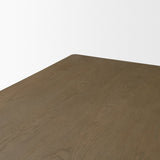 Alden 84" Rectangular Medium Brown Wood Dining Table by Mercana at Eve Furniture