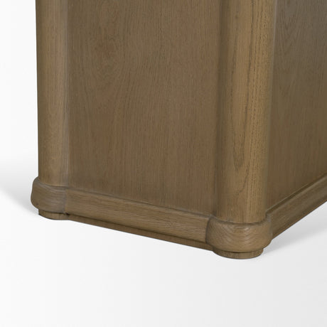 Alden Rectangular Medium Brown Wood Dining Table by Mercana at Eve Furniture