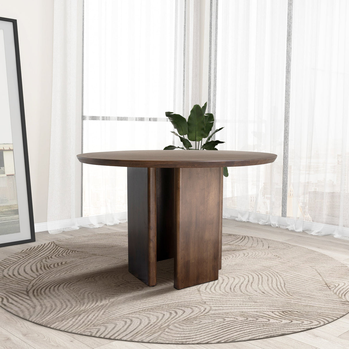 Alden Round Walnut Dining Table by Ashcroft Furniture at Eve Furniture