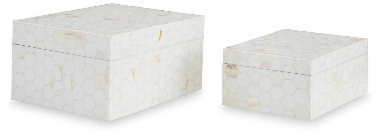 Aldenburg Cream Box by Ashley at Eve Furniture