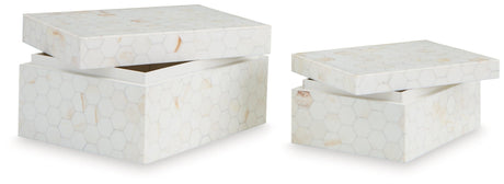 Aldenburg Cream Box by Ashley at Eve Furniture