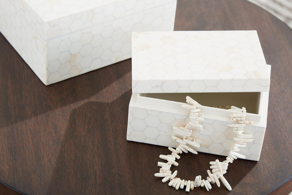 Aldenburg Cream Box by Ashley at Eve Furniture