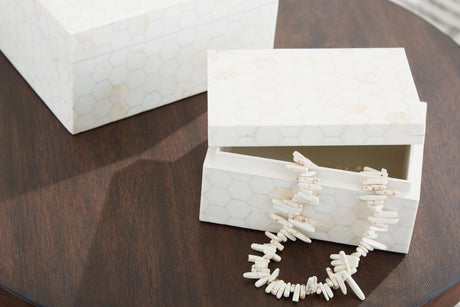 Aldenburg Cream Box by Ashley at Eve Furniture