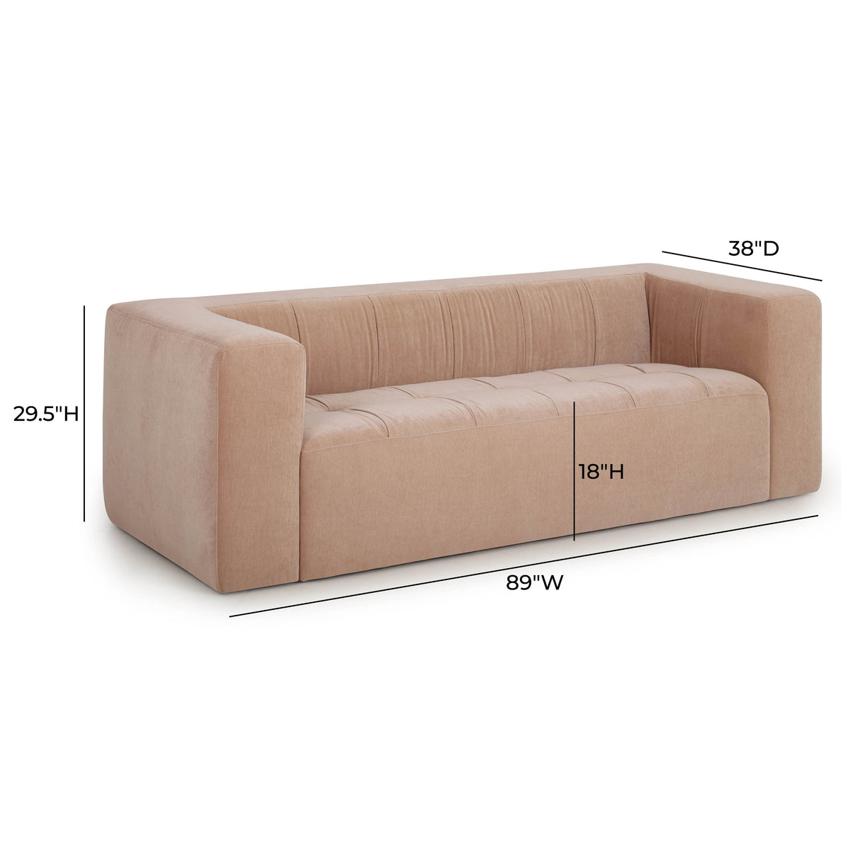 Alder 89" Upcycled Chenille Sofa by TOV Furniture at Eve Furniture