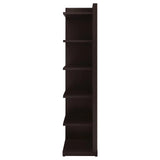 Alder Cappuccino 71-inch 6-shelf Corner Bookcase by Coaster at Eve Furniture