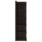 Alder Cappuccino 71-inch 6-shelf Corner Bookcase by Coaster at Eve Furniture