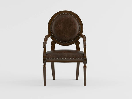 Aldermont Dark Brown Faux Leather Desk Chair by Homelegance at Eve Furniture