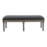 Alderwood French Gray Upholstered Bedroom Bench