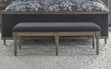 Alderwood French Gray Upholstered Bedroom Bench