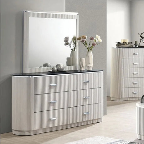 Aldgate Light Gray 4-Piece Queen Bedroom Set by Furniture of America at Eve Furniture