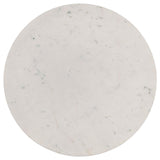 Aldis Round Marble Top Coffee Table White and Natural by Coaster at Eve Furniture