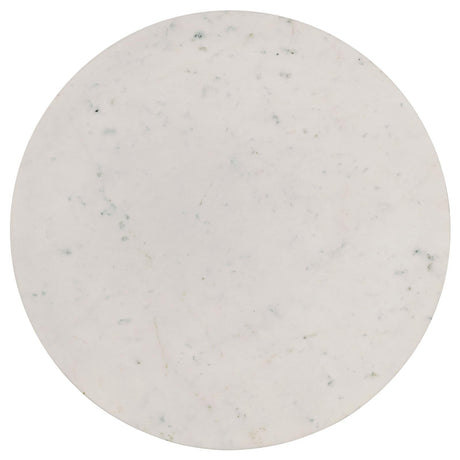 Aldis Round Marble Top Coffee Table White and Natural by Coaster at Eve Furniture