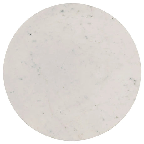 Aldis Round Marble Top Coffee Table White and Natural by Coaster at Eve Furniture