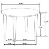 Aldis Round Marble Top Coffee Table White and Natural by Coaster at Eve Furniture