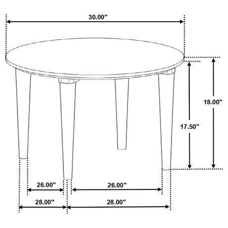 Aldis Round Marble Top Coffee Table White and Natural by Coaster at Eve Furniture