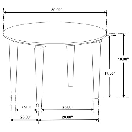 Aldis White and Brown 2-Piece Coffee and End Table Set by Coaster at Eve Furniture