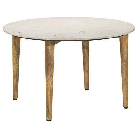Aldis White and Brown 2-Piece Coffee and End Table Set by Coaster at Eve Furniture