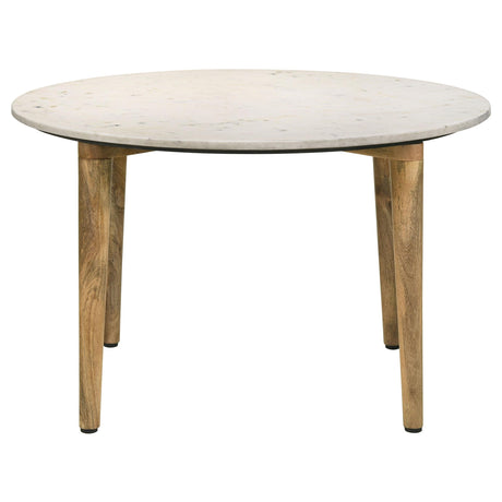 Aldis White and Brown 3-Piece Coffee and End Table Set by Coaster at Eve Furniture