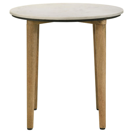 Aldis White and Brown 3-Piece Coffee and End Table Set by Coaster at Eve Furniture