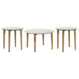 Aldis White and Brown 3-Piece Coffee and End Table Set by Coaster at Eve Furniture