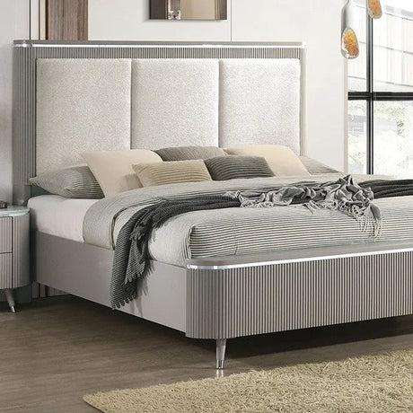 Aldridge Light Gray 4-Piece Queen Bedroom Set by Furniture of America at Eve Furniture