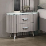 Aldridge Light Gray 5-Piece Queen Bedroom Set by Furniture of America at Eve Furniture