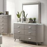 Aldridge Light Gray 5-Piece Queen Bedroom Set by Furniture of America at Eve Furniture