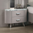 Aldridge Light Gray Nightstand by Furniture of America at Eve Furniture